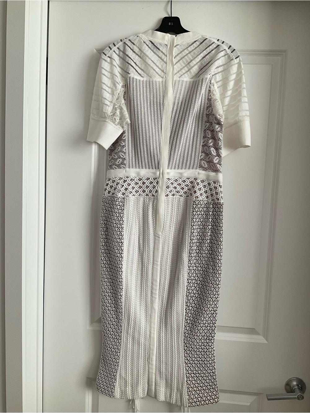 Byron Lars White Lace Fringe Midi Dress - Picture 2 of 4